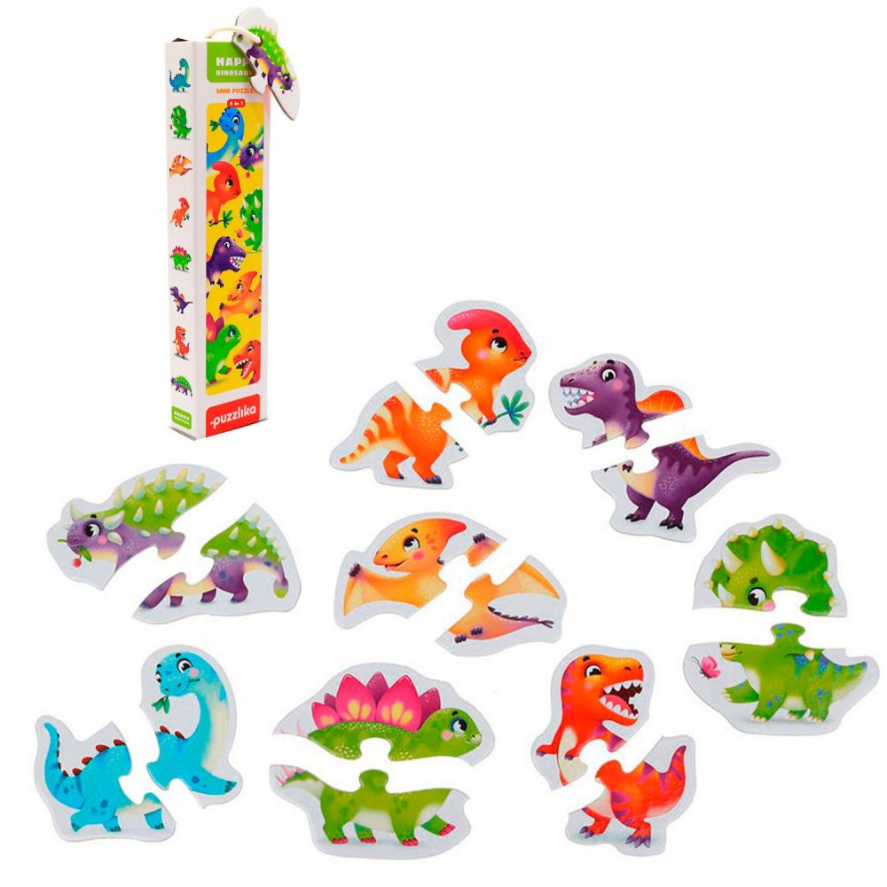 Vzdělávací puzzle — veselí dinosauři