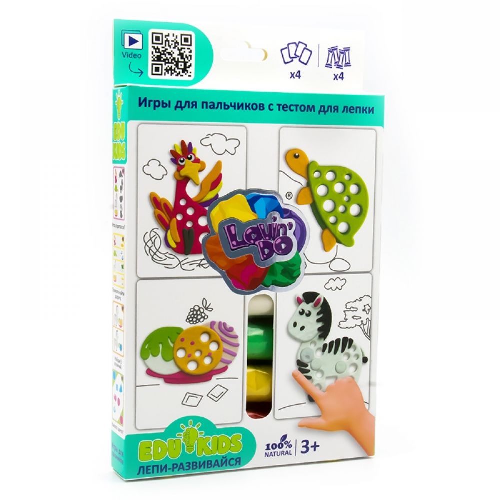 Kreativní dotykové hrací těsto — slepička, želvička, sladkosti, zebra