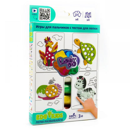 Kreativní dotykové hrací těsto — slepička, želvička, sladkosti, zebra