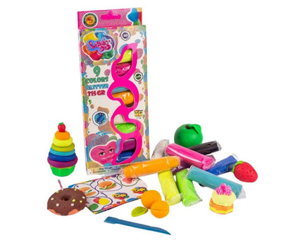 Kreativní hrací těsto — 9 barev se třpytkami