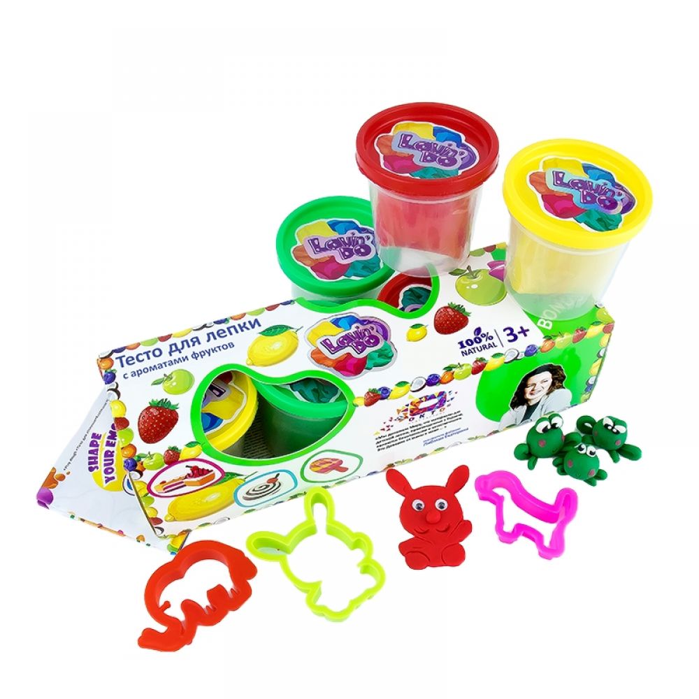 Kreativní hrací těsto — 3 barvy s aroma