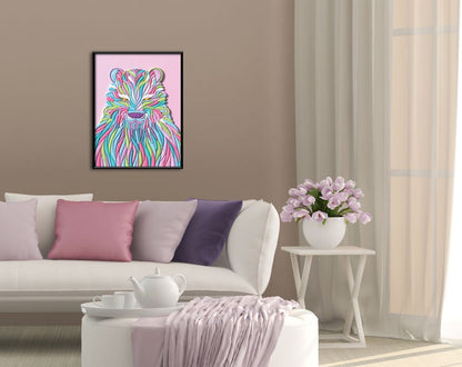 Kreativní modelovací hlína — obraz medvídka (45 × 43 cm)